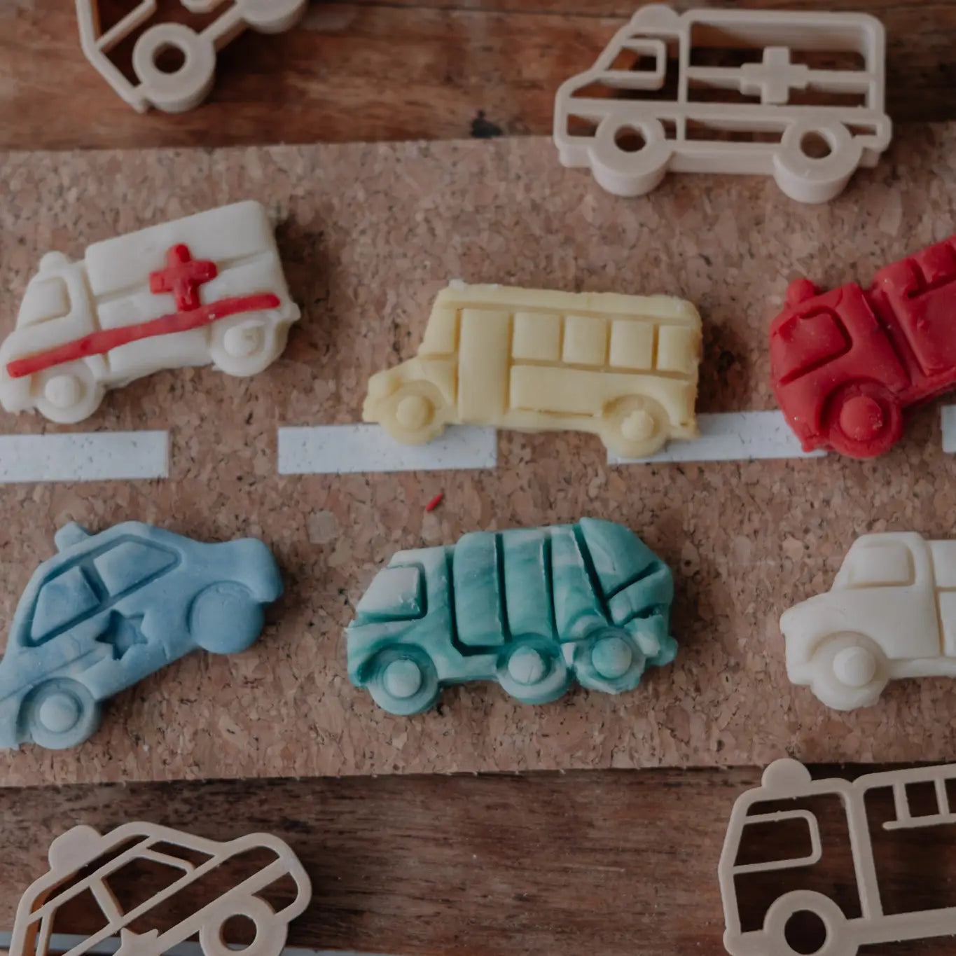 Service Vehicles Eco Playdough Cutter Set