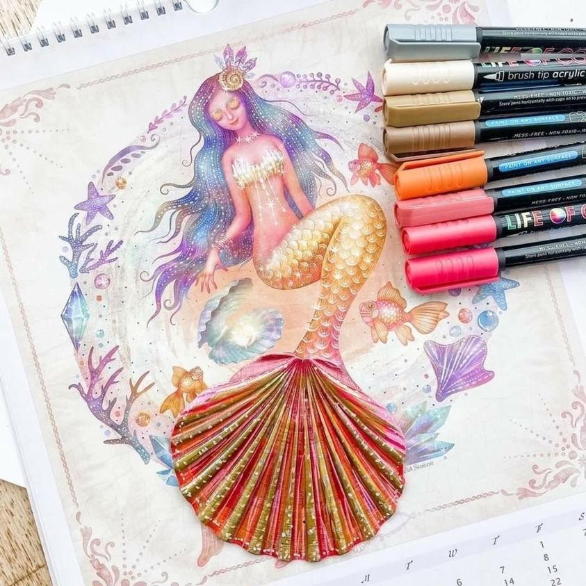 Brush Tip Acrylic Paint Pens | Metallics