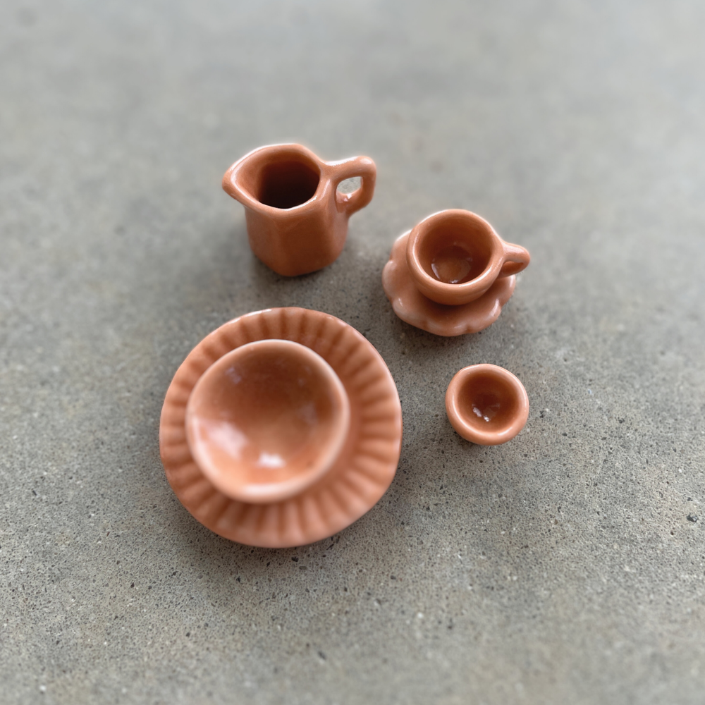 Ceramic Miniature Table Setting
