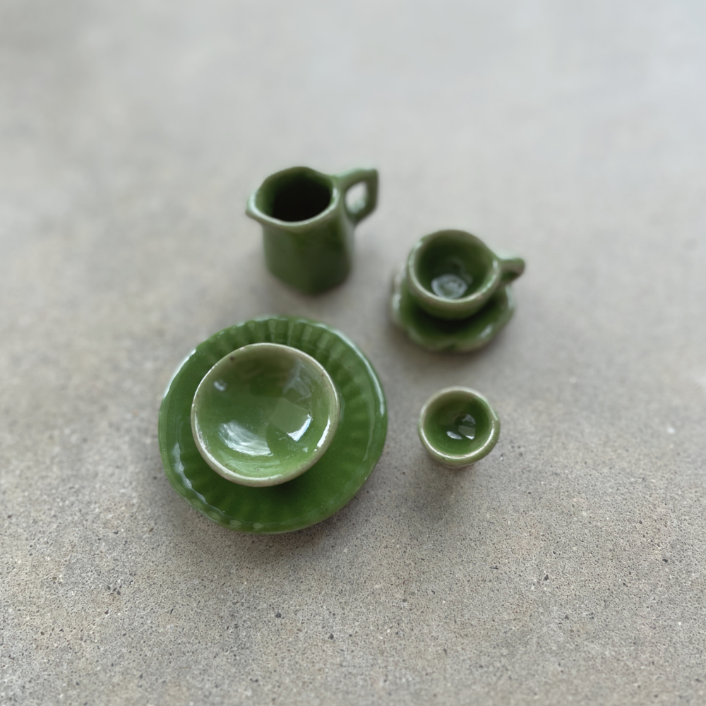 Ceramic Miniature Table Setting