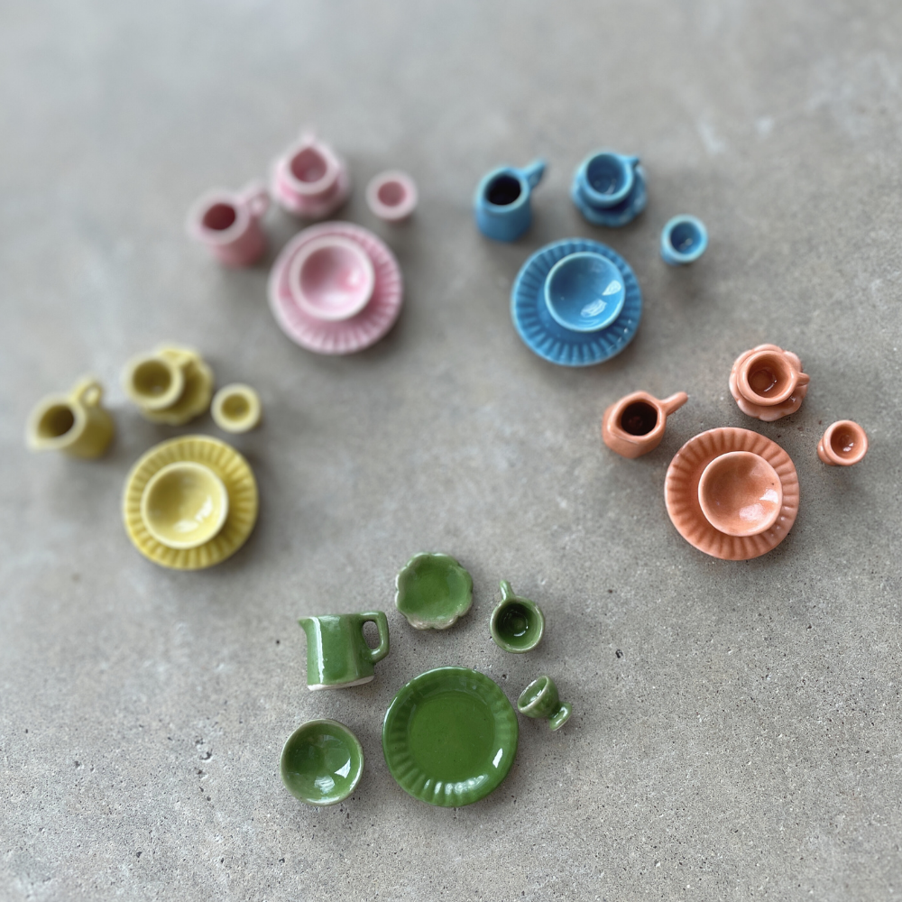 Ceramic Miniature Table Setting