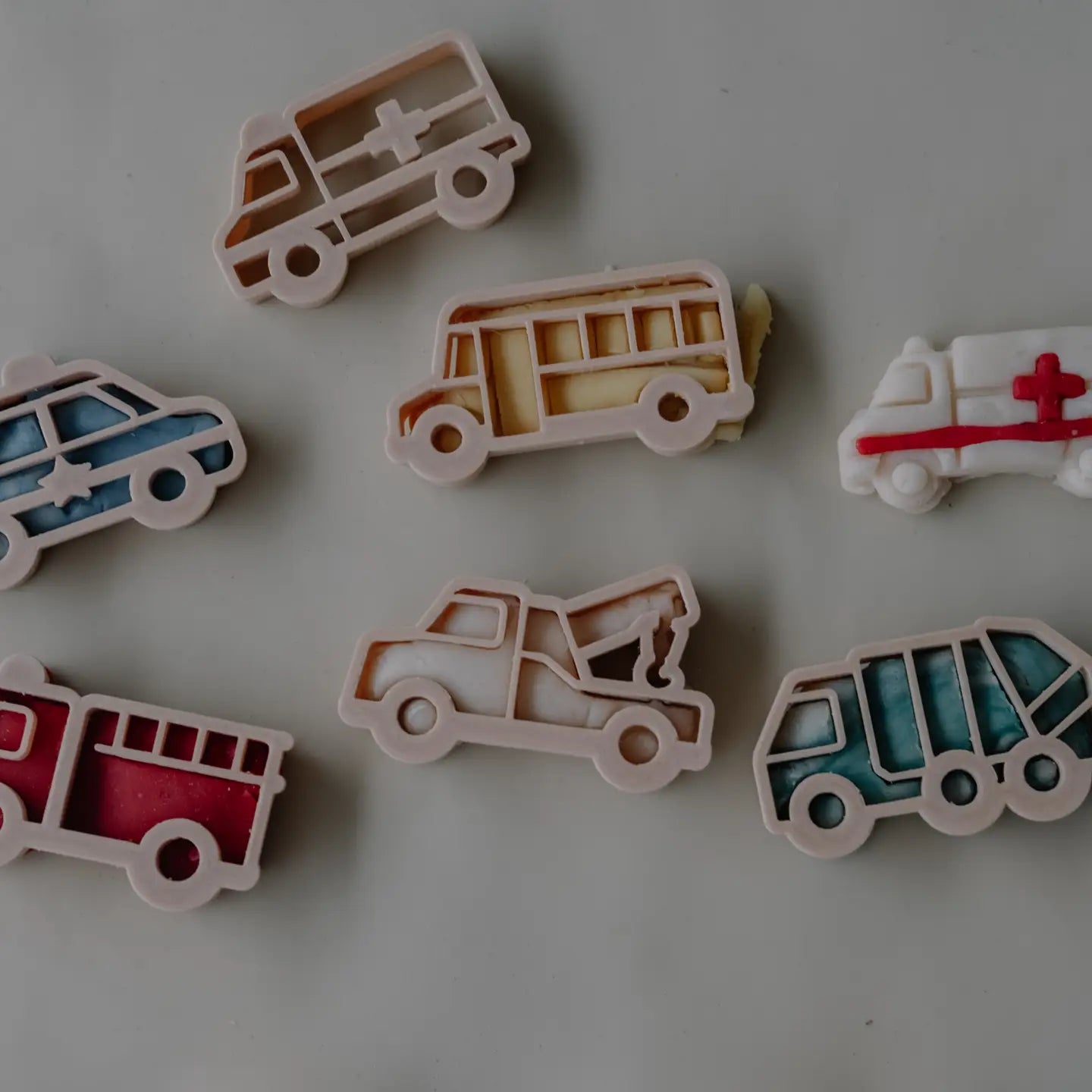 Service Vehicles Eco Playdough Cutter Set