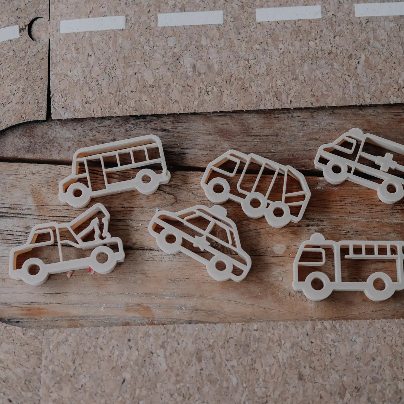 Service Vehicles Eco Playdough Cutter Set