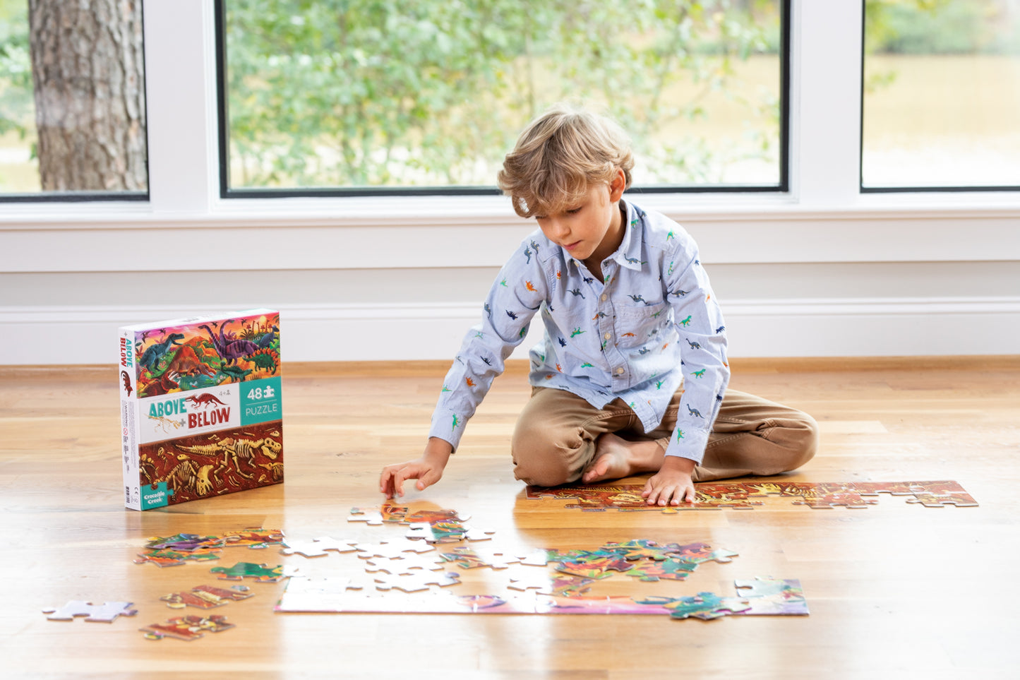 Above & Below Puzzle Dinosaur World 48 Piece