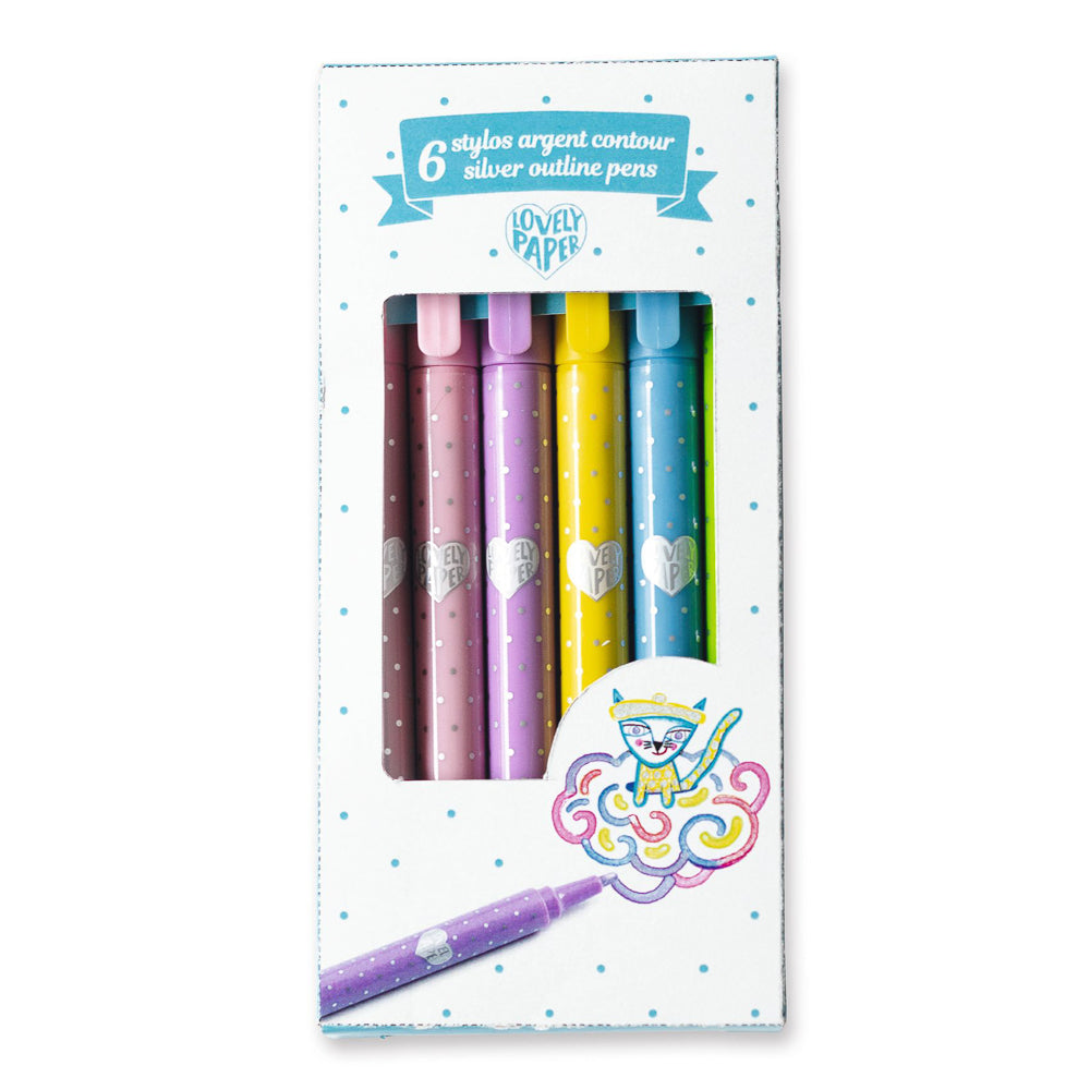 Silver Outline Pens