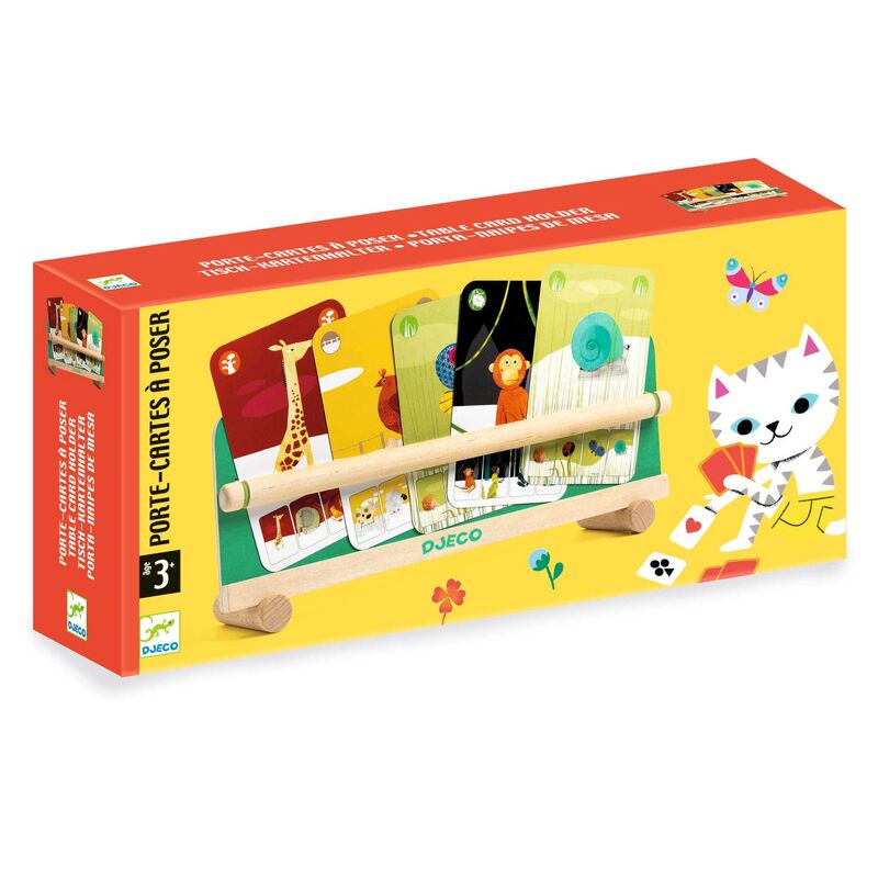 Wooden Standing Card Holder