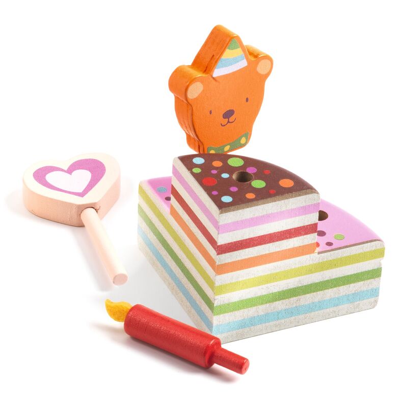Happy Birthday Cake & Candles Set