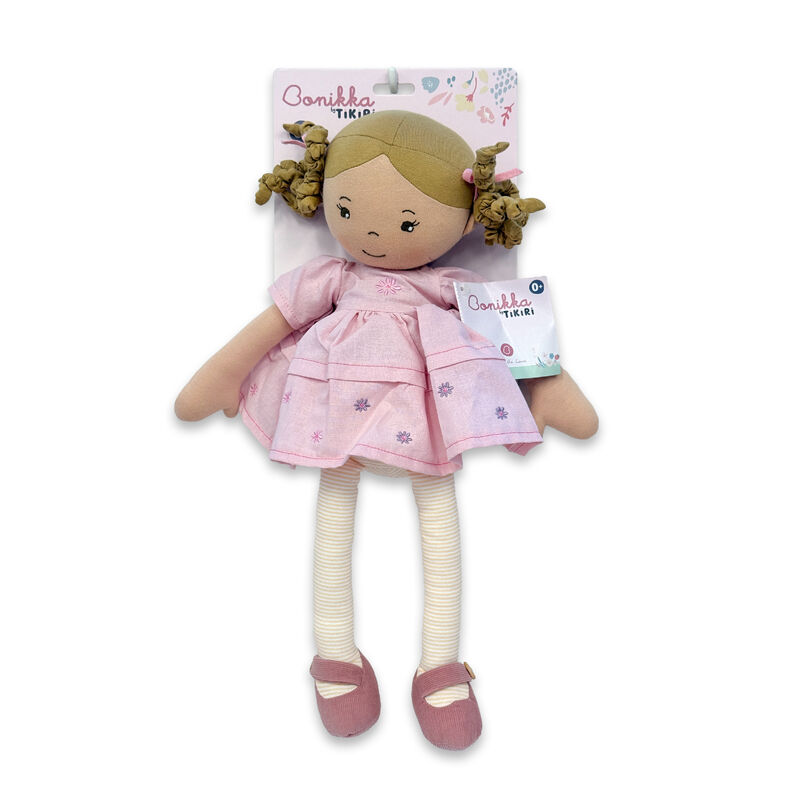 Amelia Linen Doll With Brown Hair