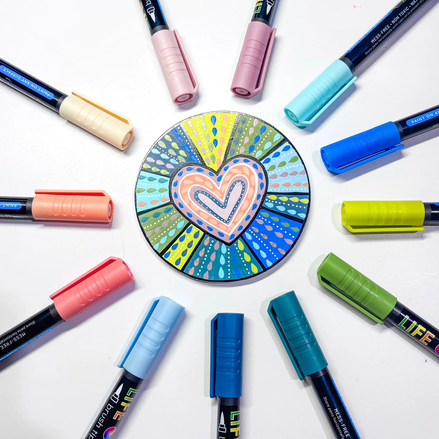 Brush Tip Acrylic Paint Pens | Ocean