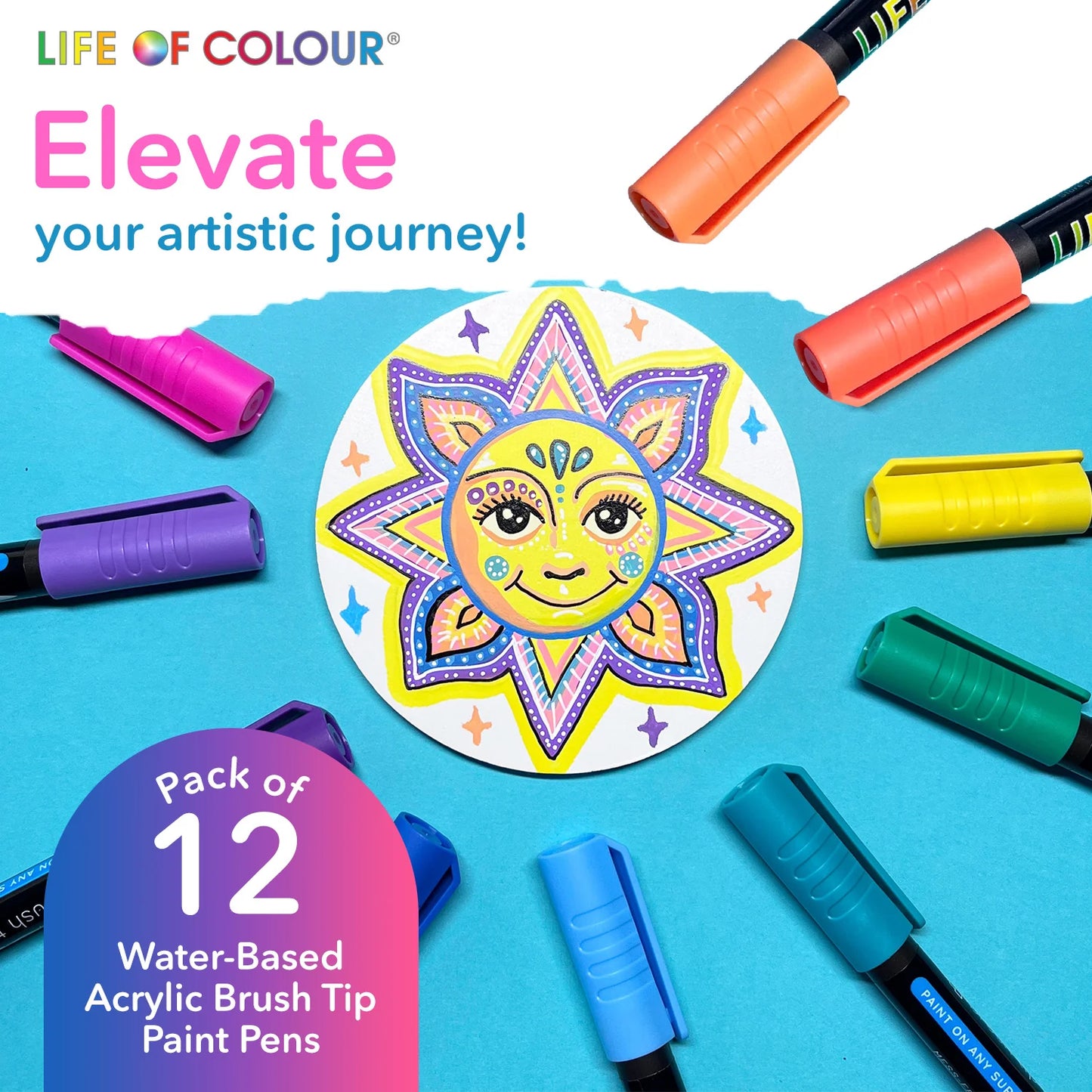 Brush Tip Acrylic Paint Pens | Vivid