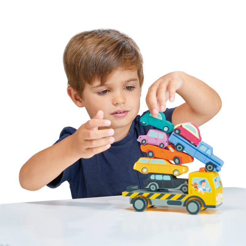 Wooden Stacking Cars