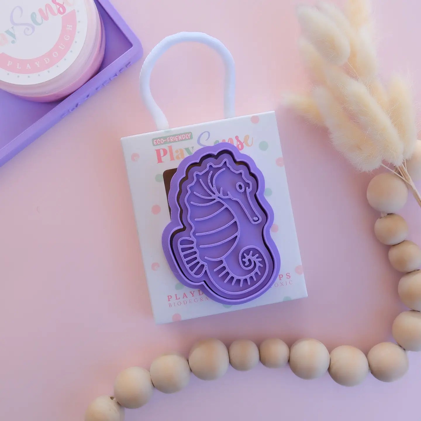 Eco Playdough Stamp Purple Seahorse