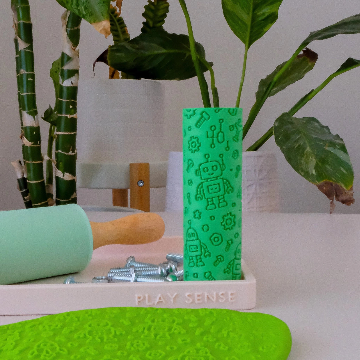 Eco Textured Roller | Robot | Green