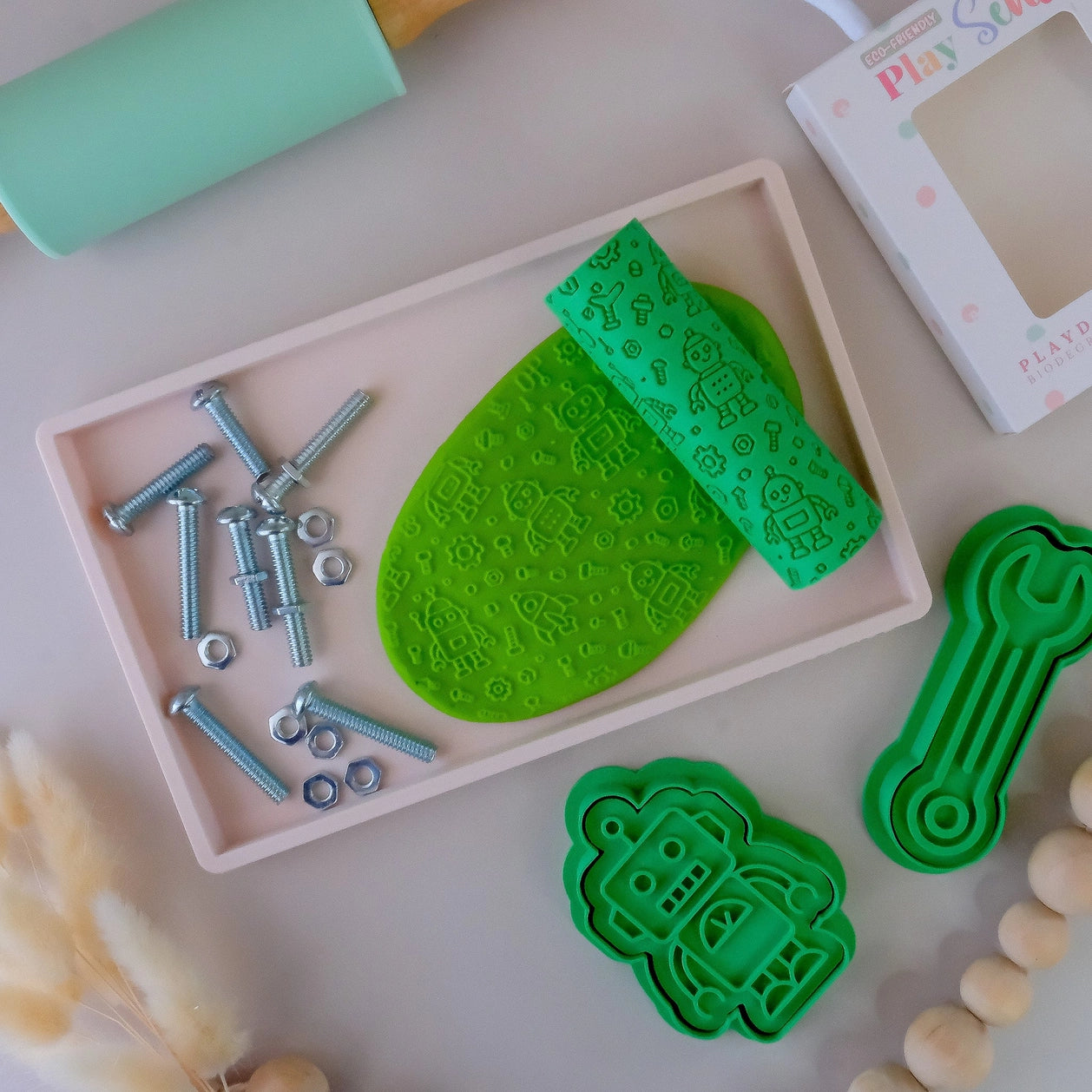 Eco Textured Roller | Robot | Green