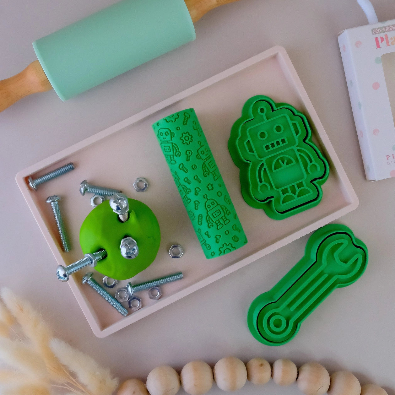 Eco Textured Roller | Robot | Green