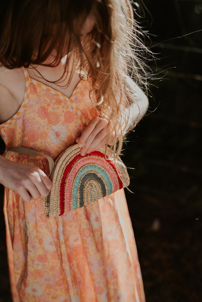 Rainbow Straw Bag