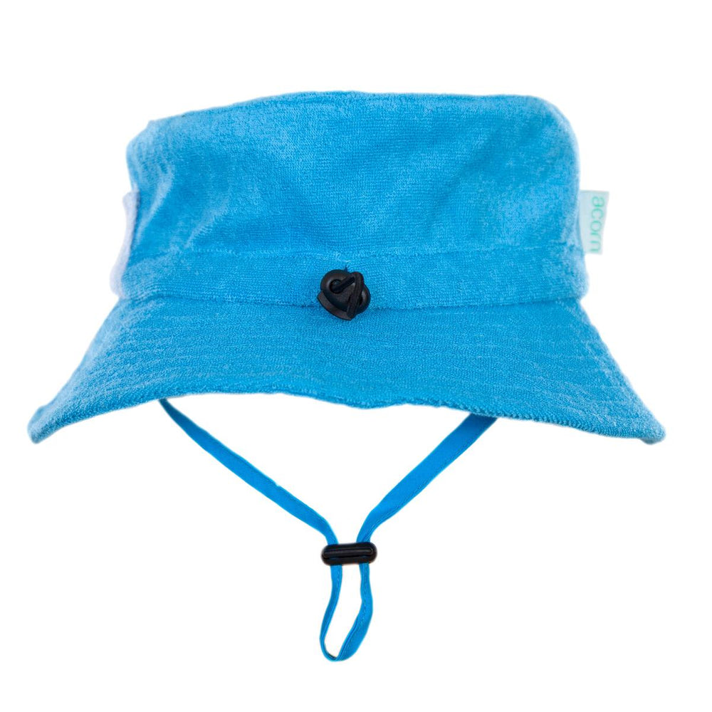 
                      
                        Terry Towelling Bucket Hat | Azure
                      
                    