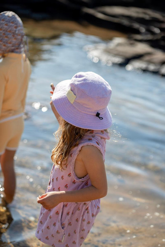 
                      
                        Terry Towelling Bucket Hat | Lavender
                      
                    