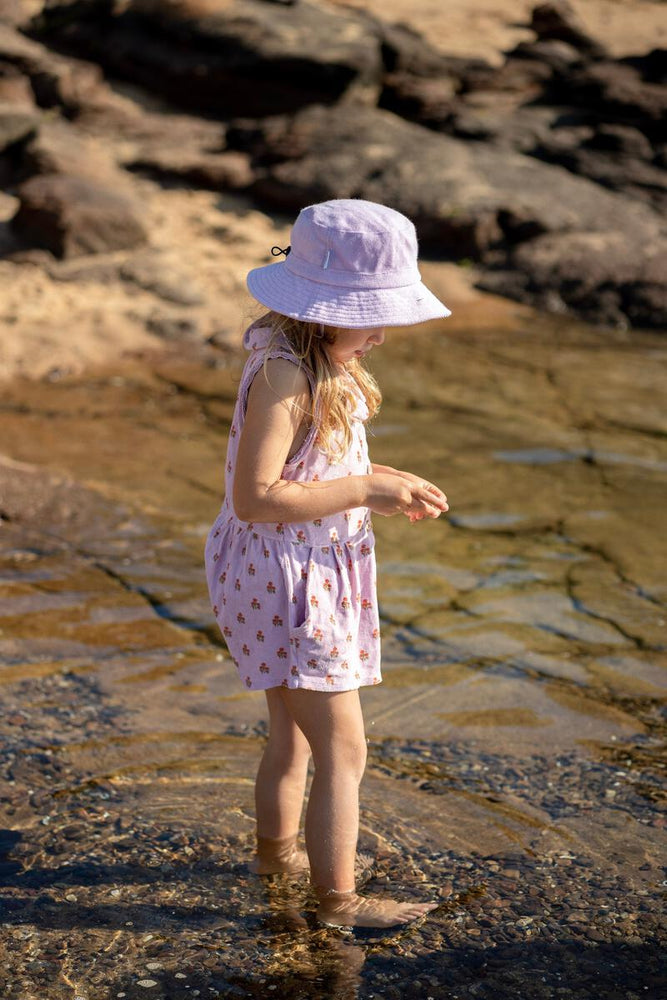 
                      
                        Terry Towelling Bucket Hat | Lavender
                      
                    