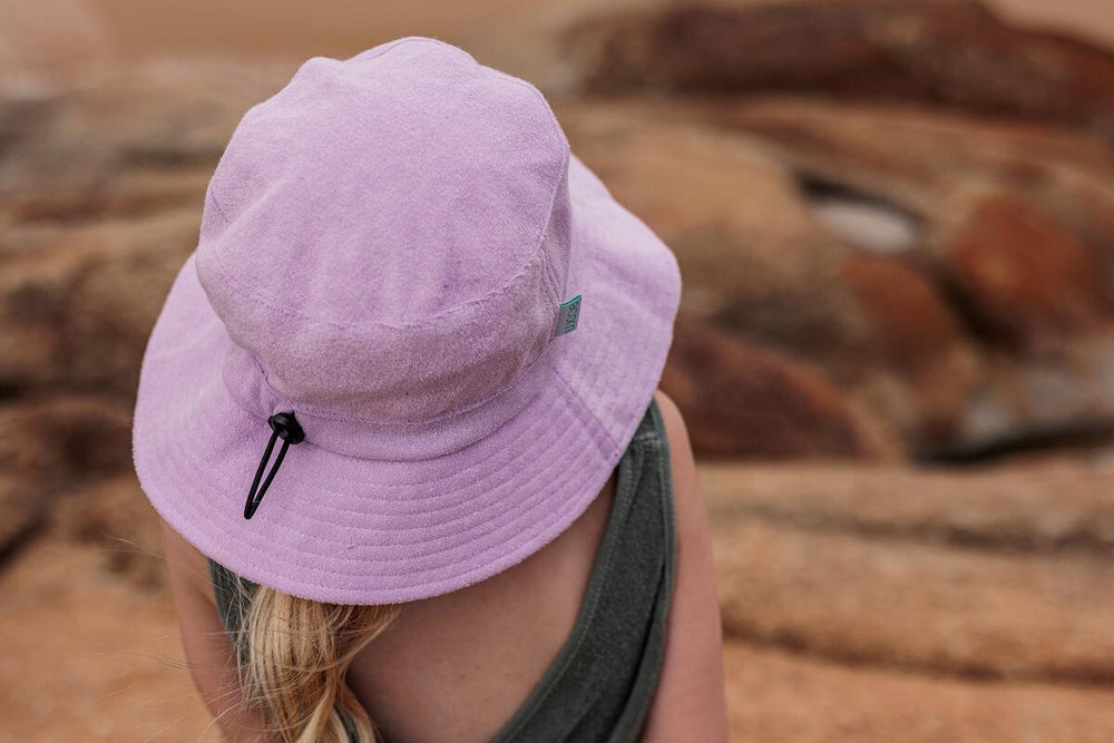 
                      
                        Terry Towelling Bucket Hat | Lavender
                      
                    