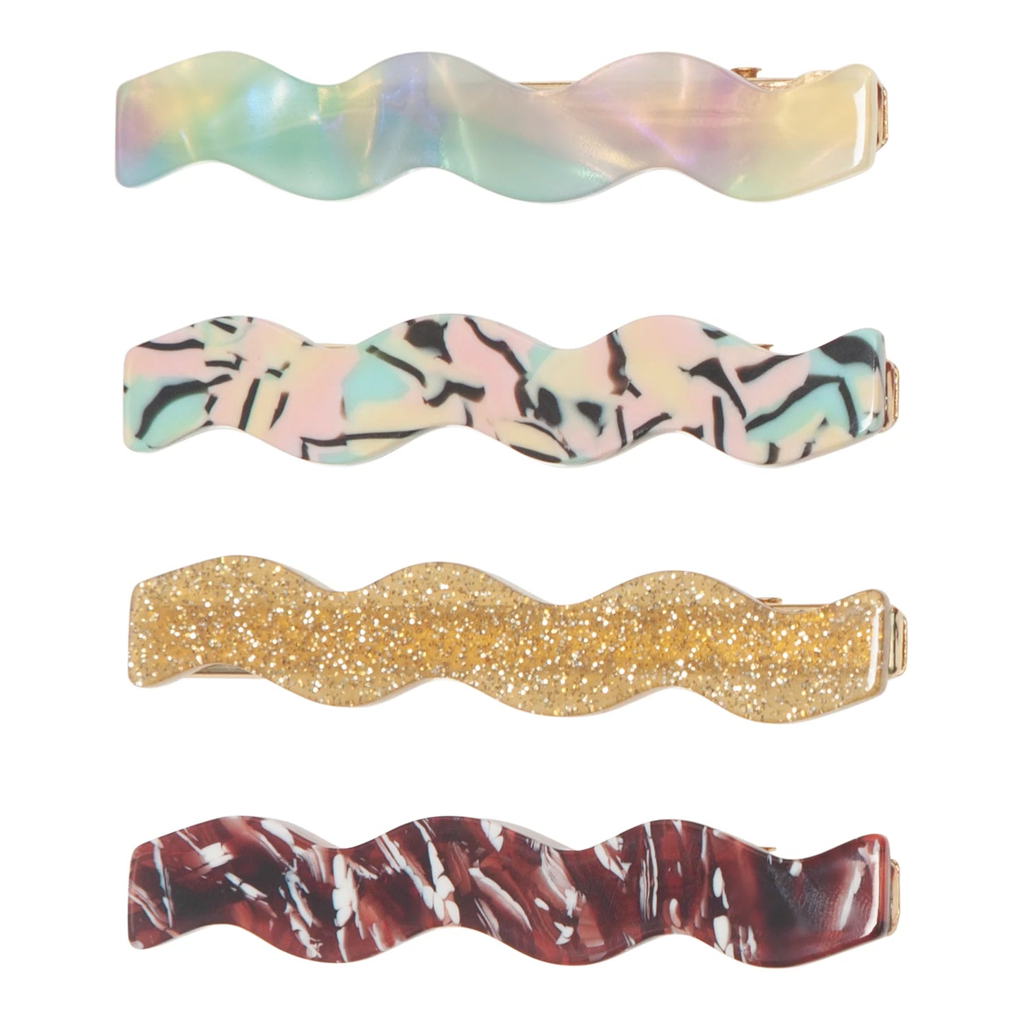 Acetate Clips | Wavy