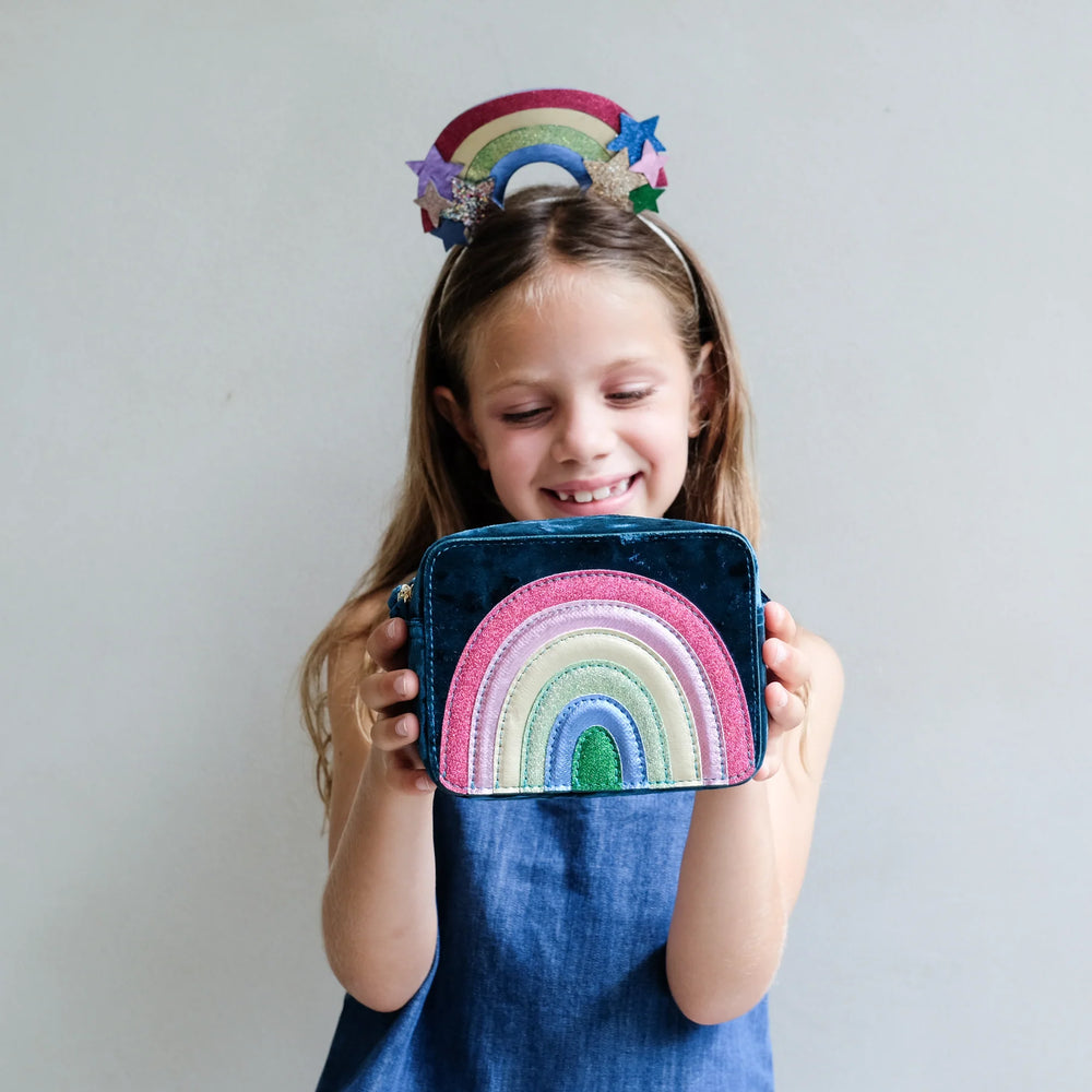 Radiant Rainbow Velvet Bag