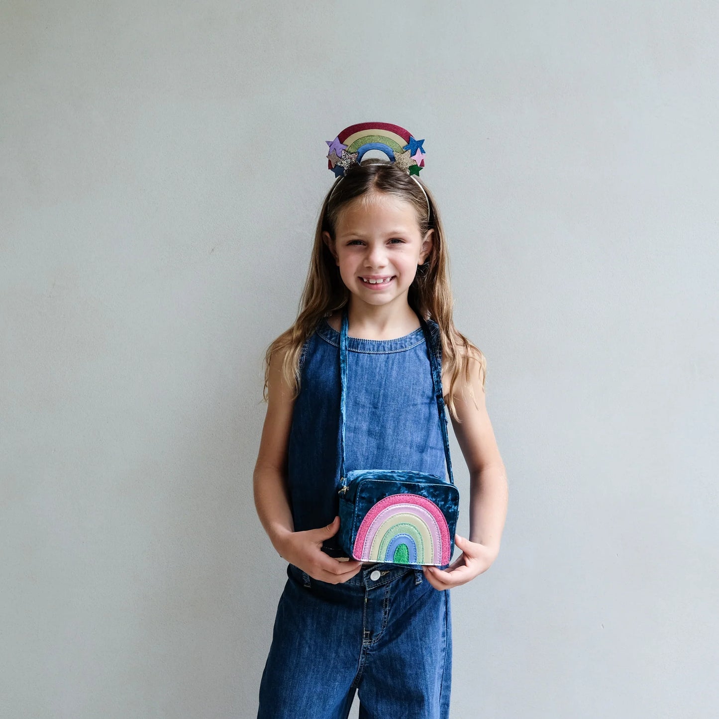 Radiant Rainbow Velvet Bag