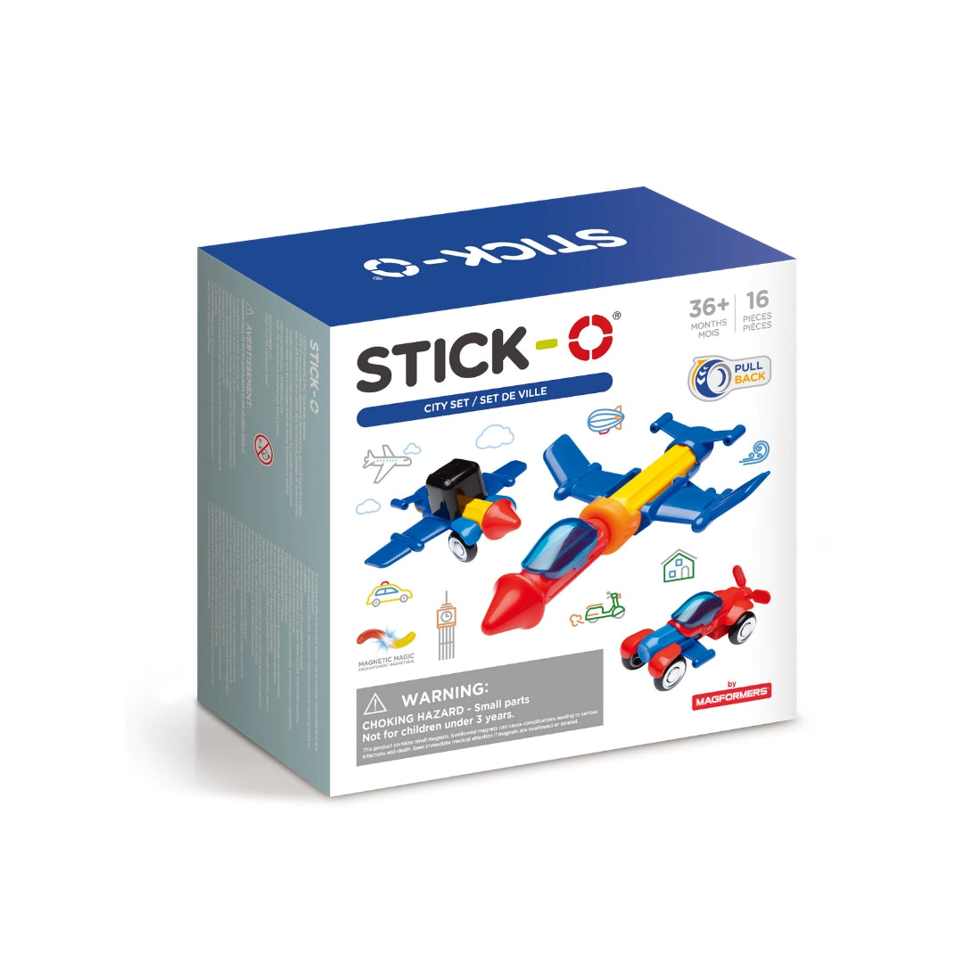 Stick-O City Set 16pc Magnetic Playset