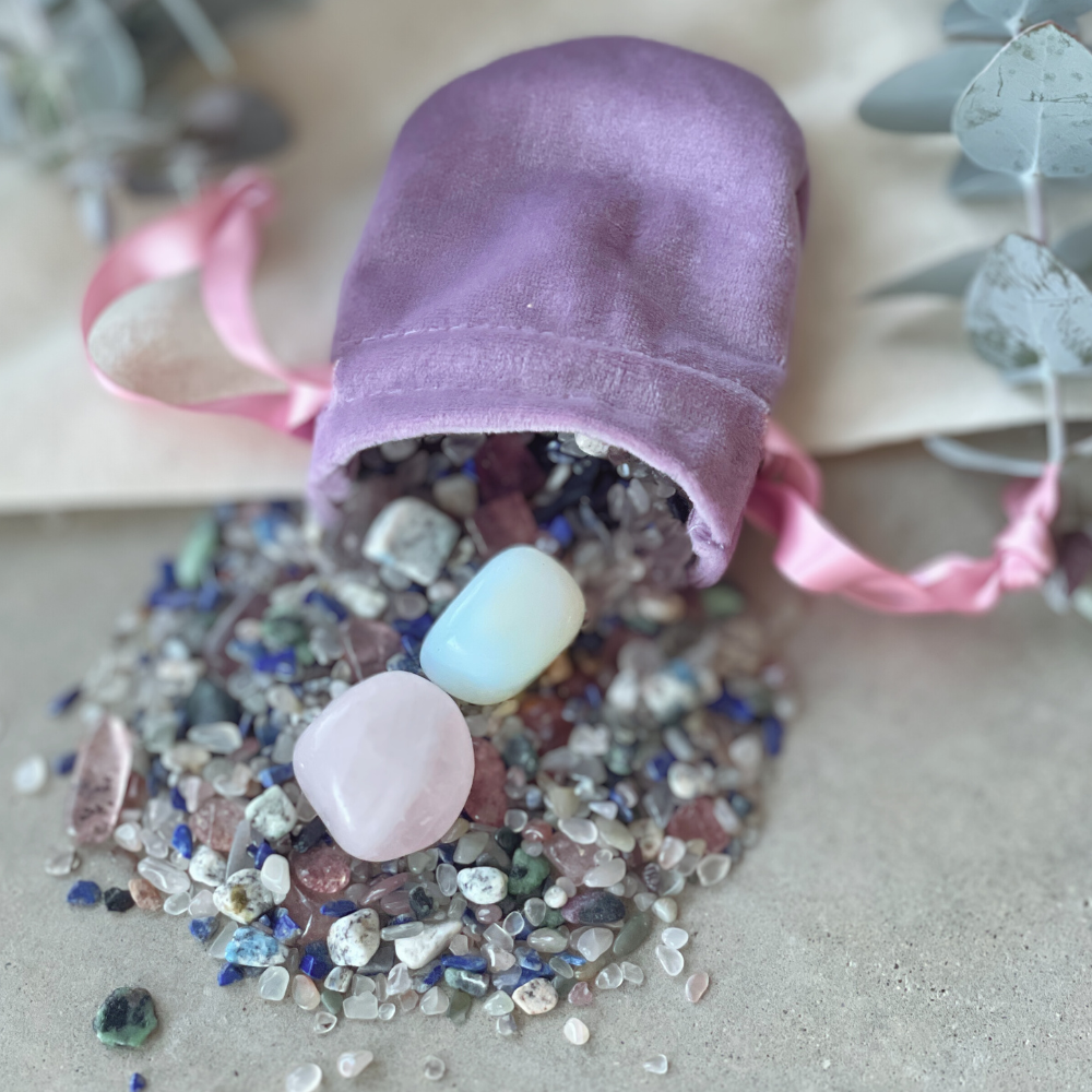 Crystal Chip Mix | Velvet Bag | Sky Fairy