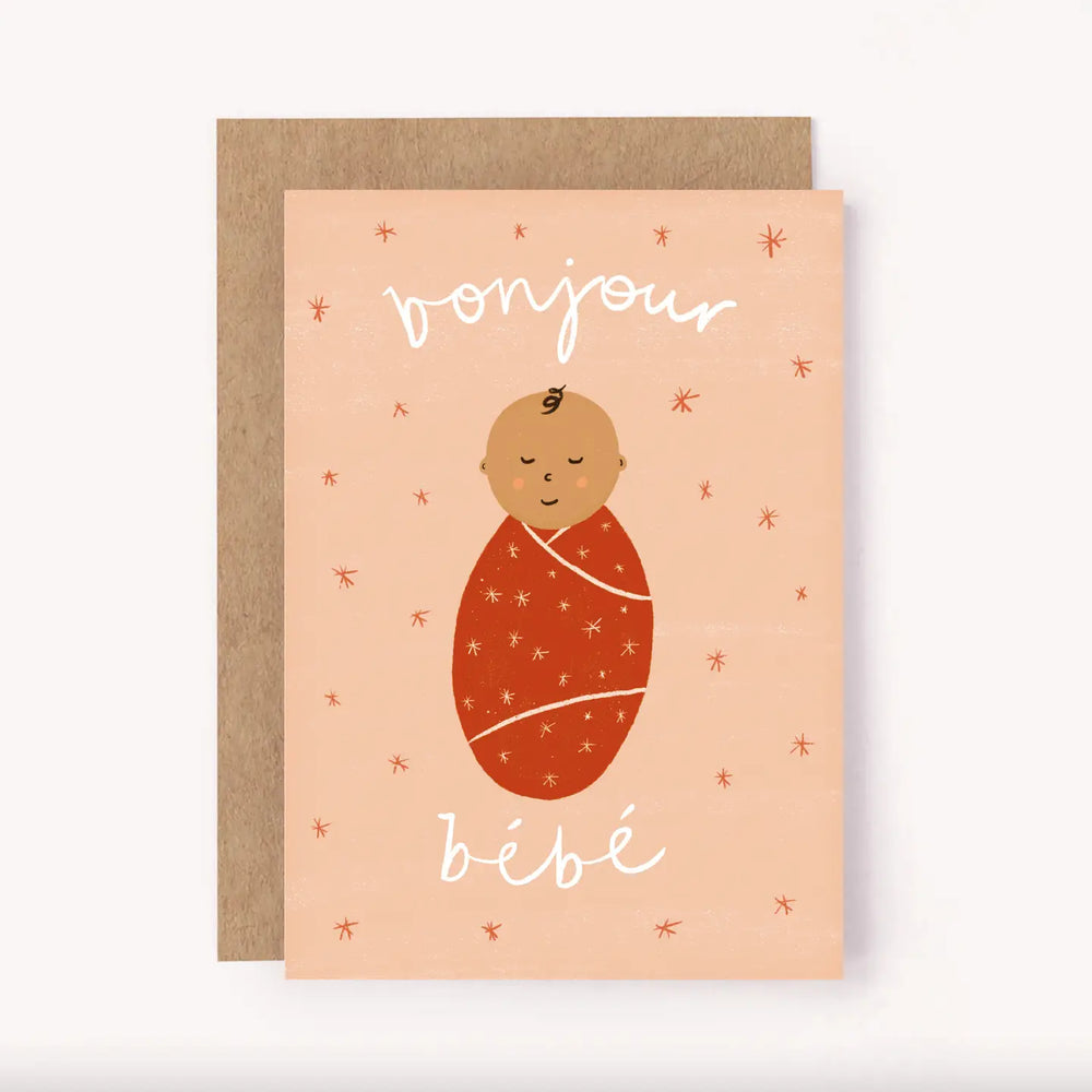 
                      
                        Greeting Card | Bonjour Bebe | Pink
                      
                    