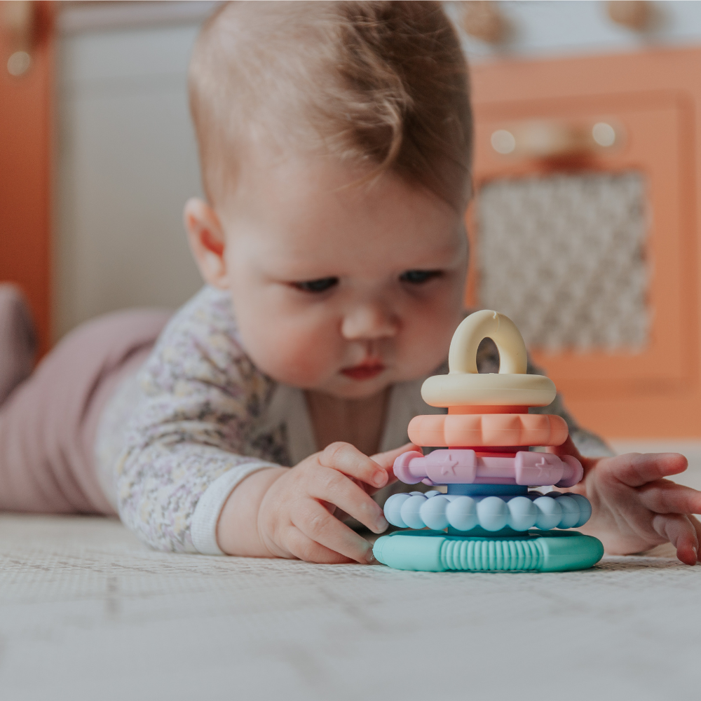 Rainbow Stacker & Teething Toy | Pastel