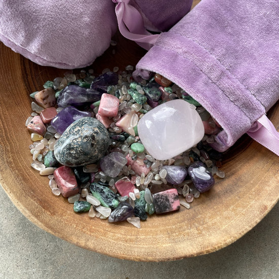 Load image into Gallery viewer, Chunky Crystal Mix | Velvet Bag | Fairy Blend
