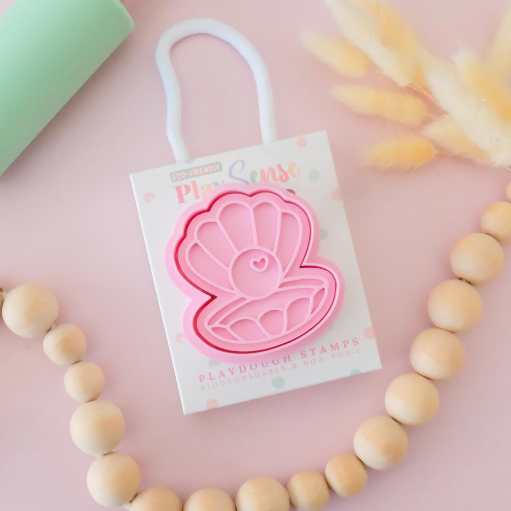 Eco Playdough Stamp Pink Mermaid Shell