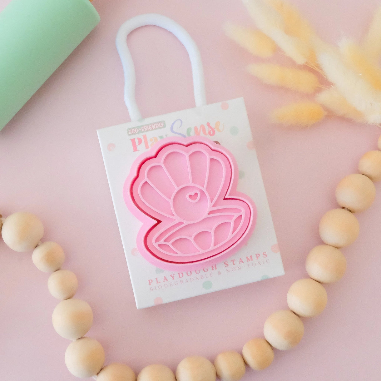 Eco Playdough Stamp Pink Mermaid Shell