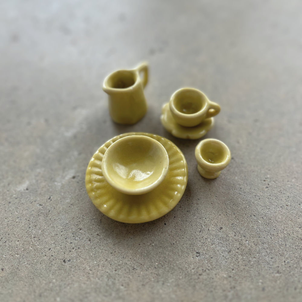Ceramic Miniature Table Setting