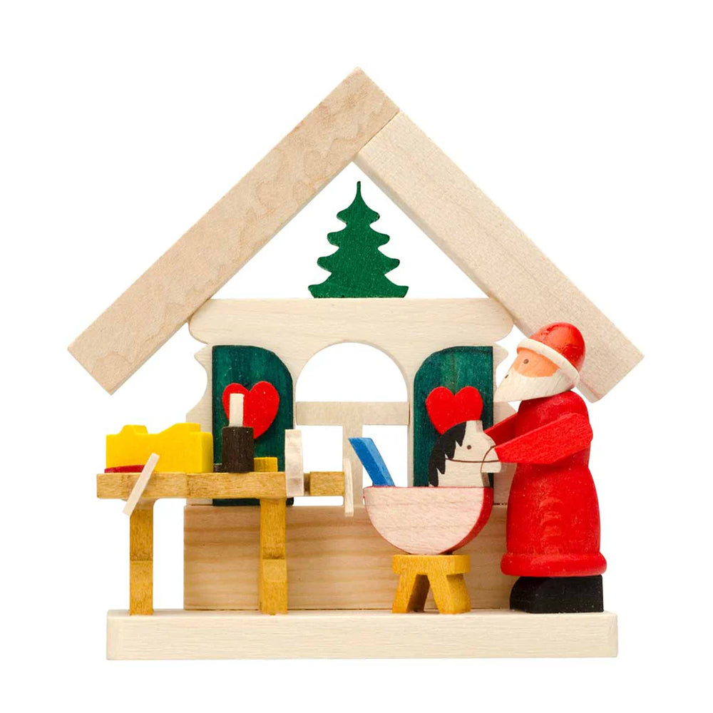 Wooden Christmas Tree Ornament | Santa Claus House | In The Workshop