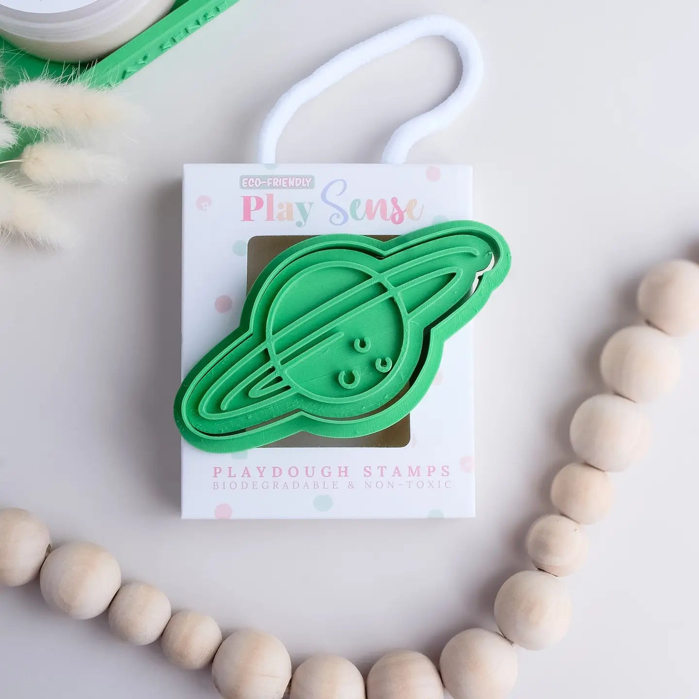 Eco Playdough Stamp Green Saturn