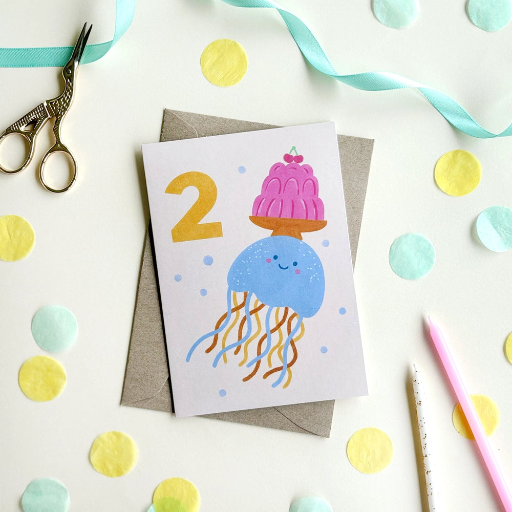 
                      
                        Birthday Milestone Card | 2nd Birthday Jellyfish
                      
                    