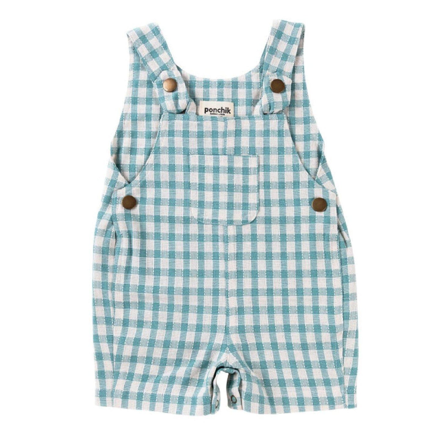 Cotton Dungaree Overalls | Peacock Gingham