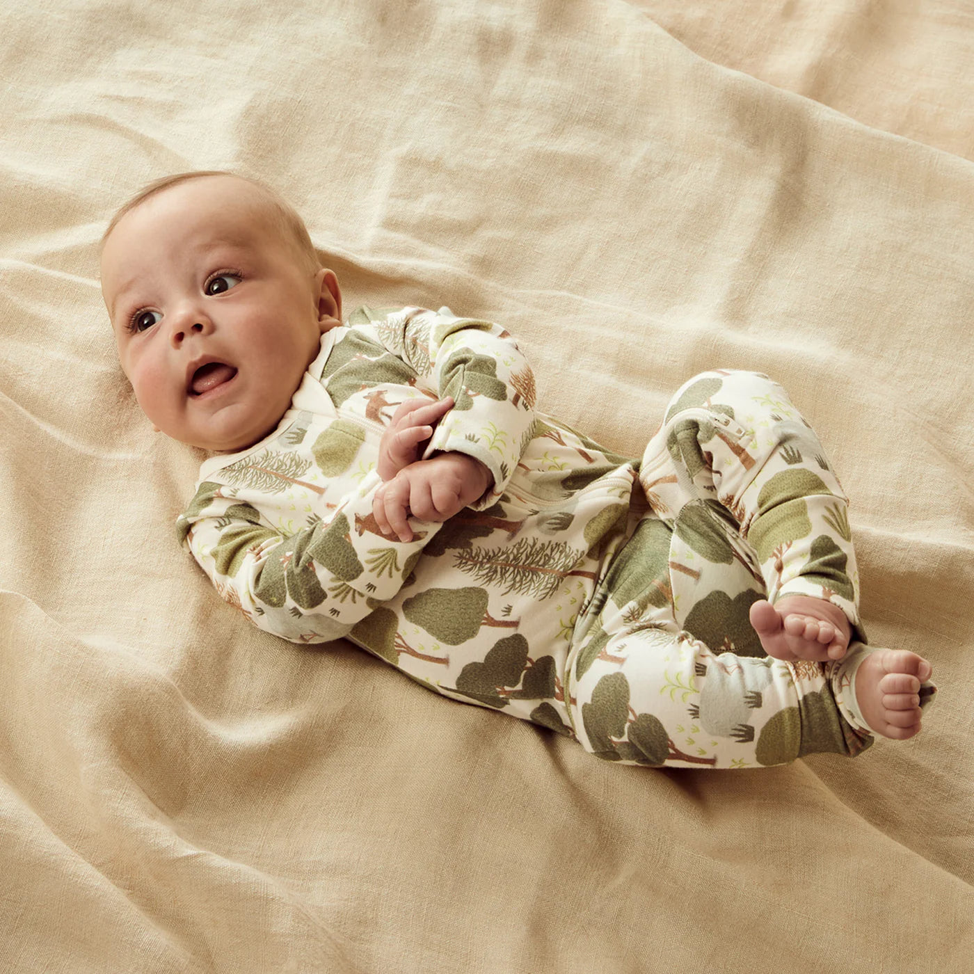Little Trees Organic Zipsuit with Feet