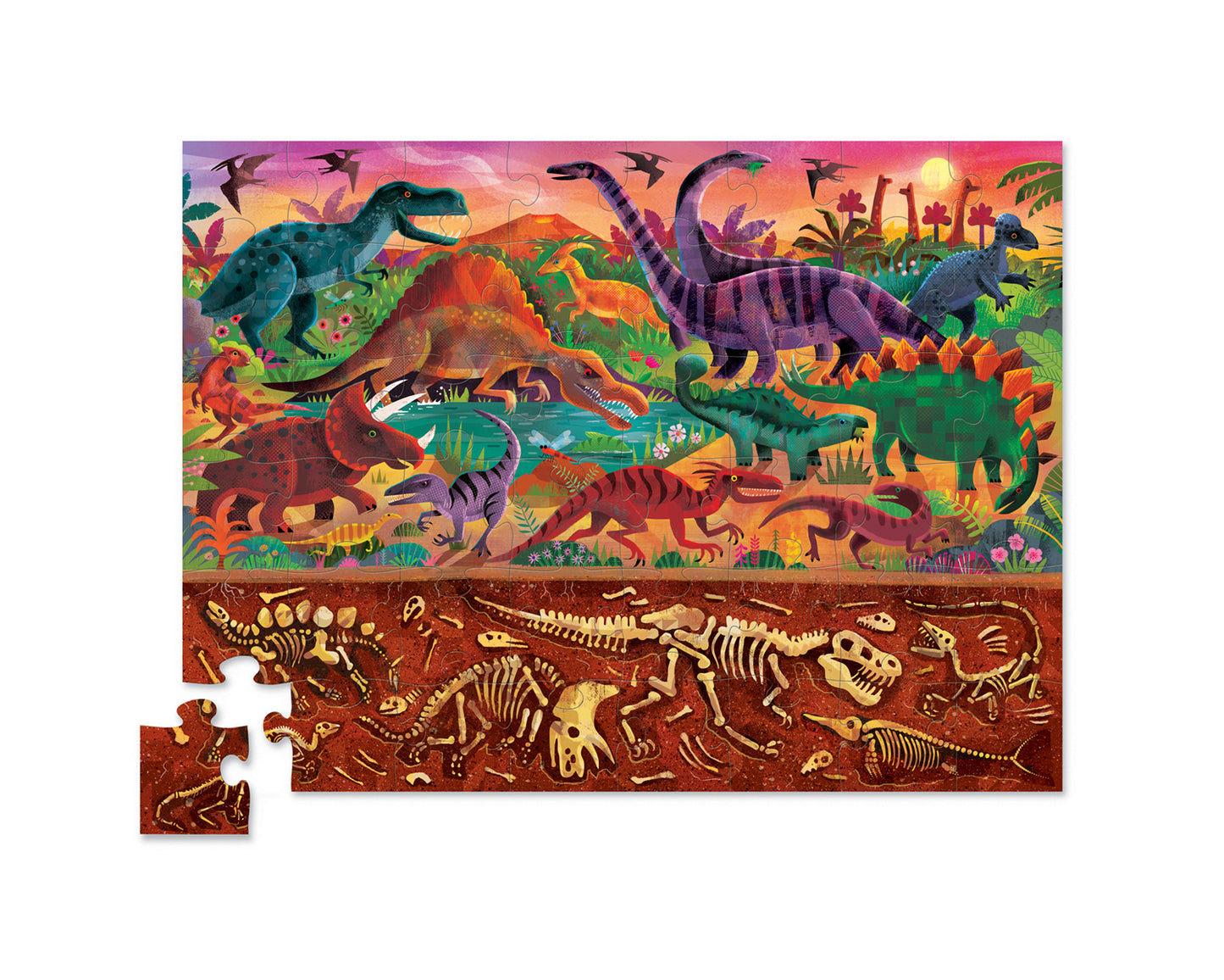 Above & Below Puzzle Dinosaur World 48 Piece