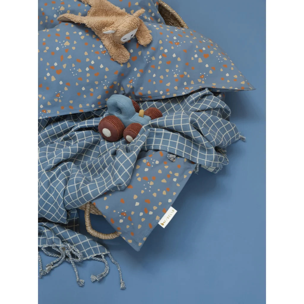 Grid Baby Blanket | Blue Spruce