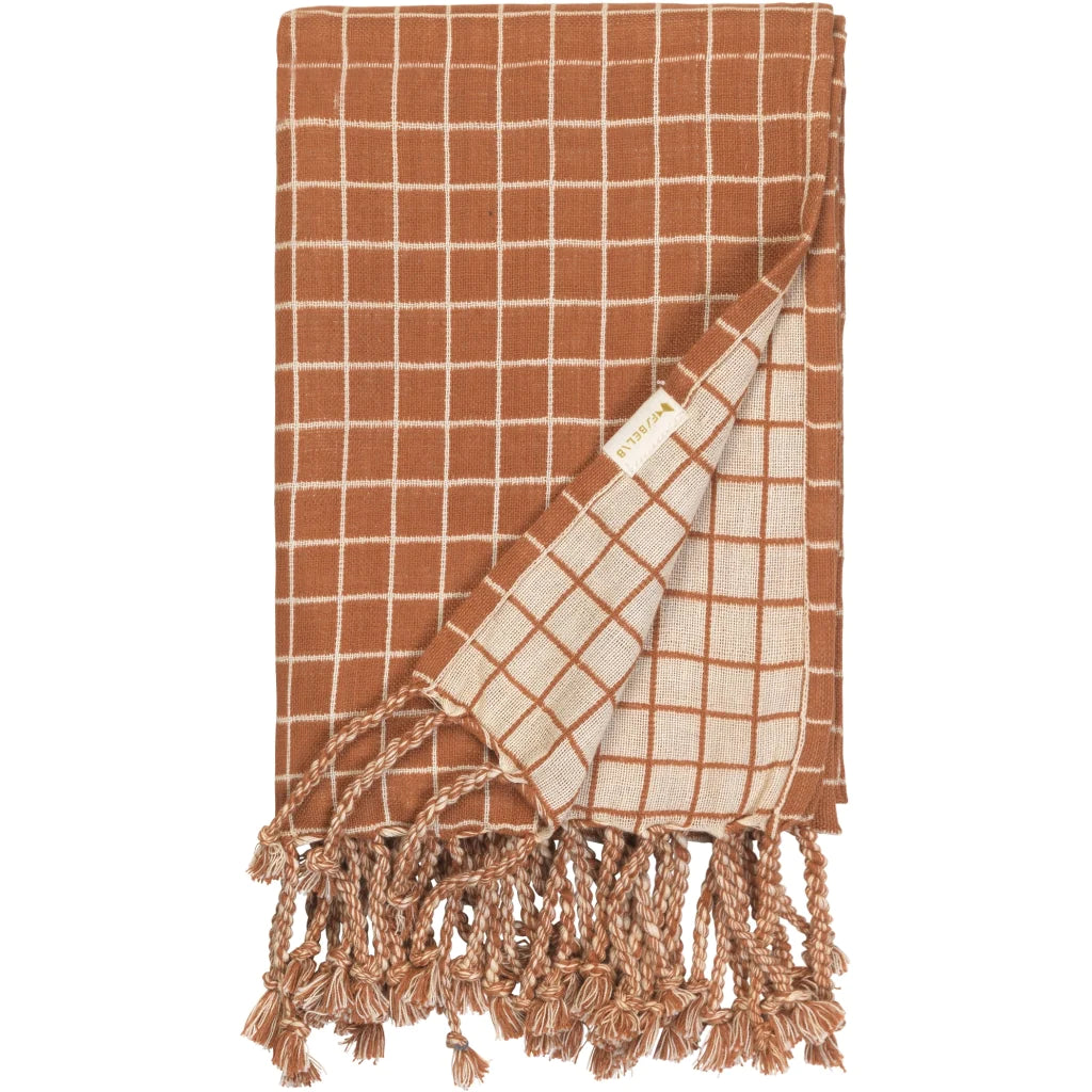Grid Baby Blanket | Cinnamon