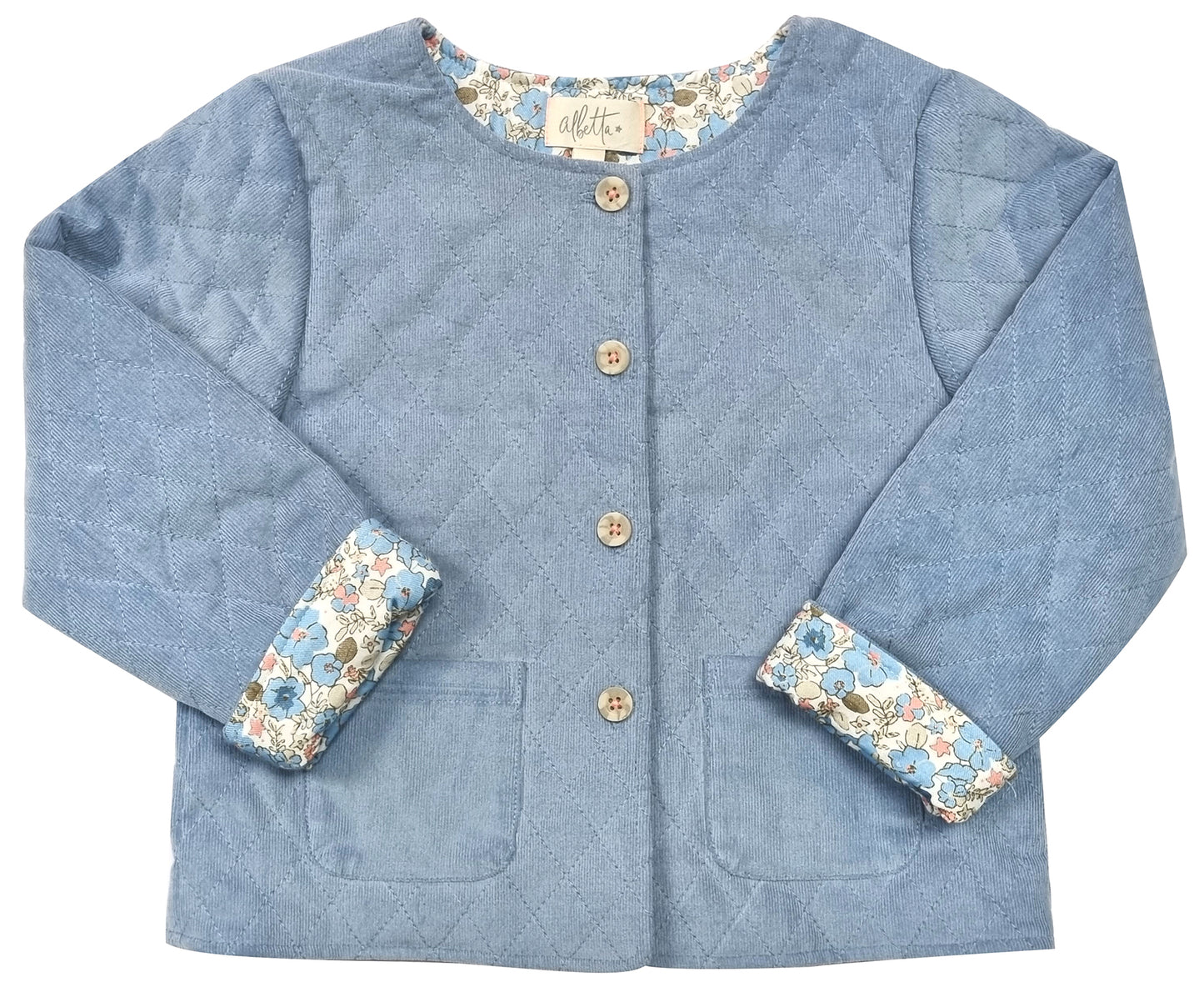 Quilted Jacket | Blue Cord