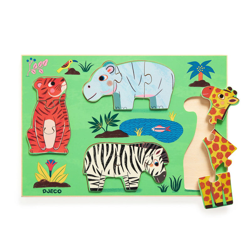 Wooden African Animal Puzzle