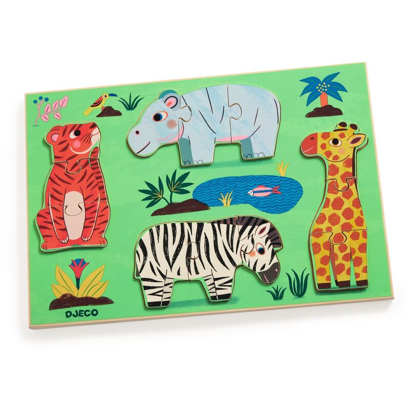 Wooden African Animal Puzzle