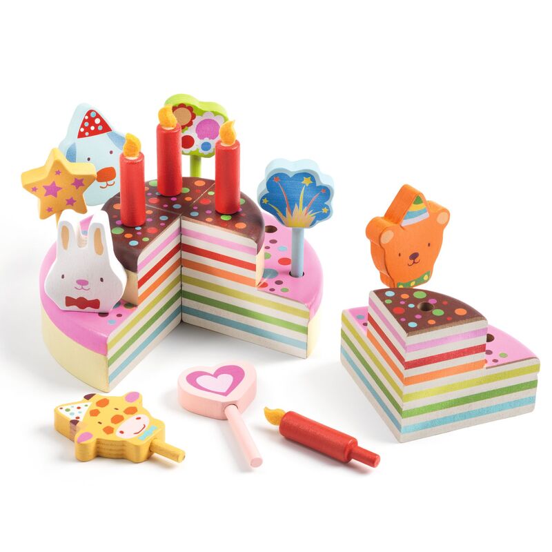 Happy Birthday Cake & Candles Set