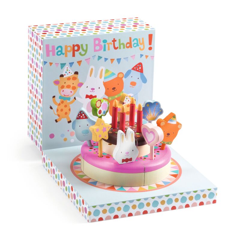 Happy Birthday Cake & Candles Set