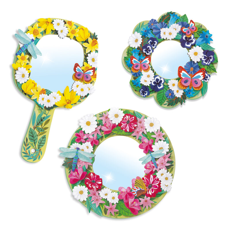 DIY Pretty Flowers Mirrors
