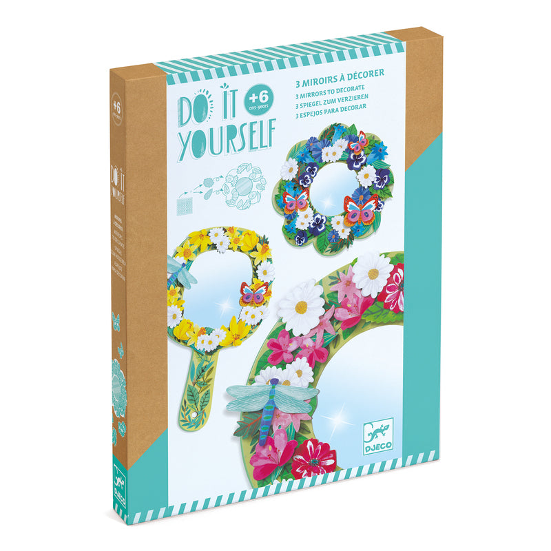 DIY Pretty Flowers Mirrors